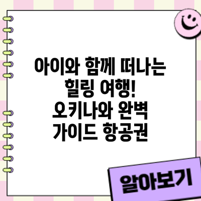 아이와 함께 떠나는 힐링 여행! 오키나와 완벽 가이드: 항공권