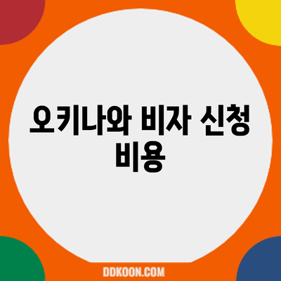 오키나와 비자 신청: 비용