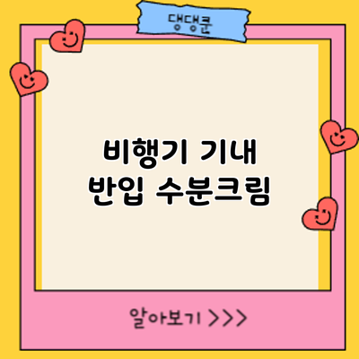 비행기 기내 반입: 수분크림