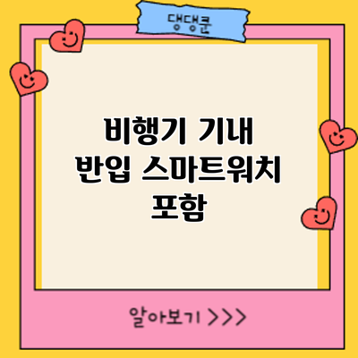 비행기 기내 반입: 스마트워치 포함