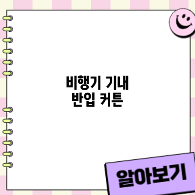 비행기 기내 반입: 커튼