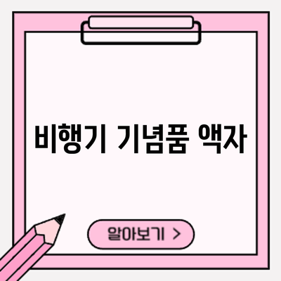 비행기 기념품 액자