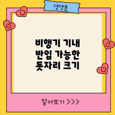 비행기 기내 반입 가능한 돗자리: 크기