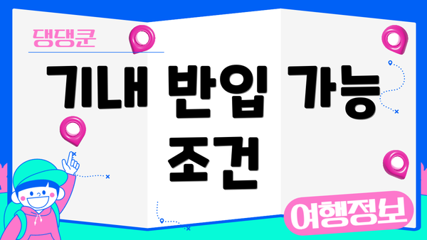 기내 반입 가능 조건