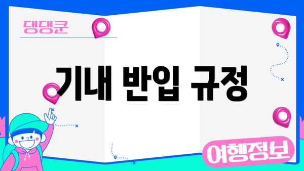 기내 반입 규정
