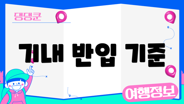 기내 반입 기준