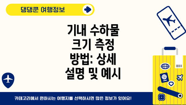 기내 수하물 크기 측정 방법: 상세 설명 및 예시
