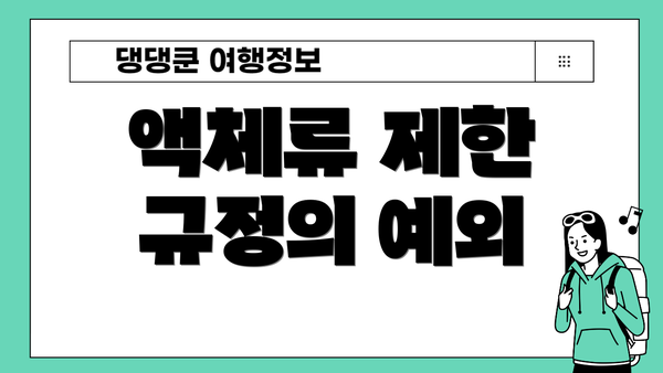 액체류 제한 규정의 예외