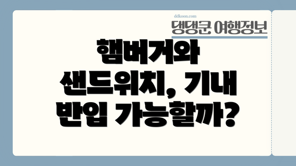 햄버거와 샌드위치, 기내 반입 가능할까?
