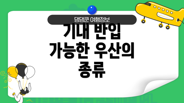 기내 반입 가능한 우산의 종류
