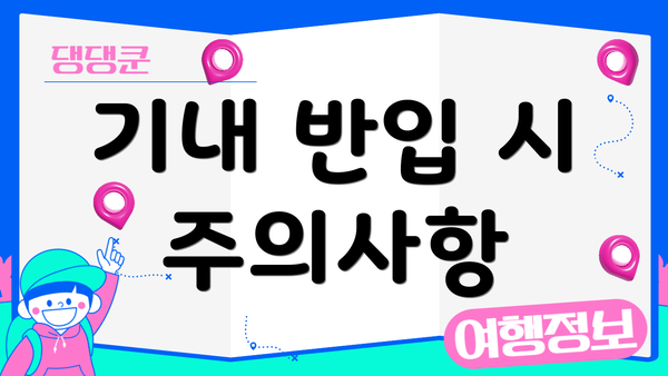 기내 반입 시 주의사항