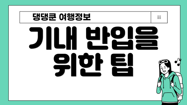 기내 반입을 위한 팁