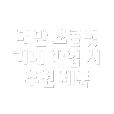 대만 초콜릿 기내 반입 시 추천 제품