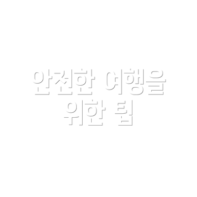 안전한 여행을 위한 팁