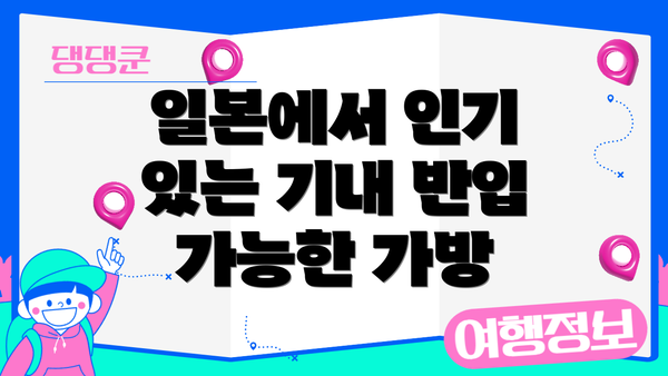 일본에서 인기 있는 기내 반입 가능한 가방