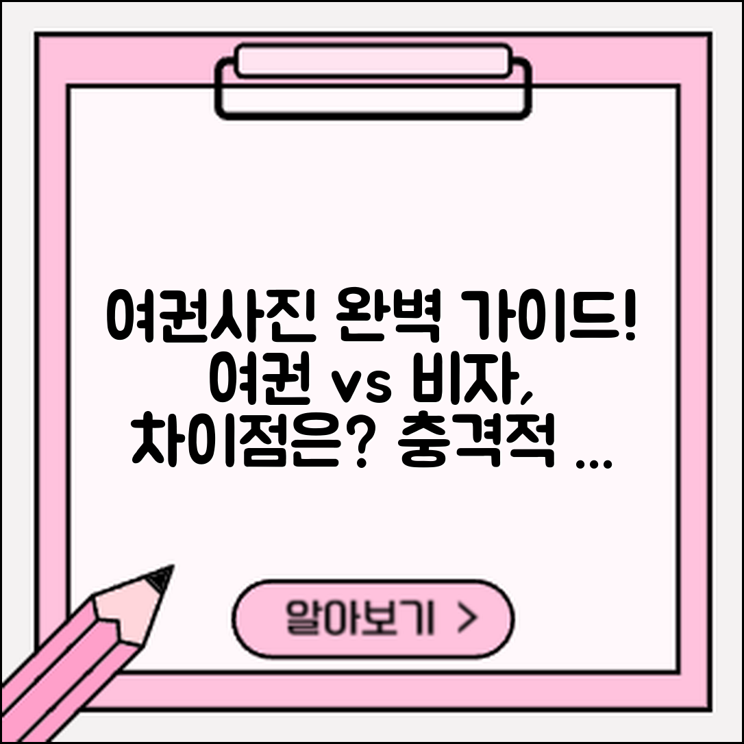 여권사진! 여권용 vs 비자용, 충격적인 차이점과 준비법