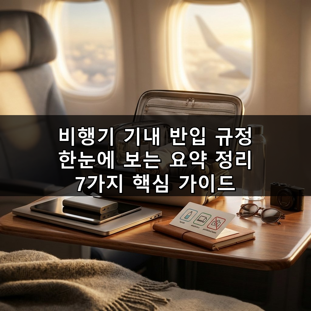 비행기 기내 반입 규정 한눈에 보는 요약 정리 7가지 핵심 가이드