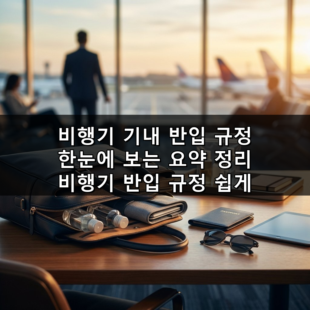 비행기 기내 반입 규정 한눈에 보는 요약 정리 7가지 핵심 가이드