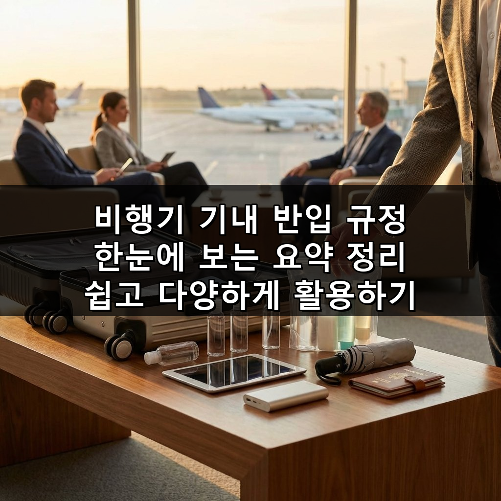 비행기 기내 반입 규정 한눈에 보는 요약 정리 7가지 핵심 가이드
