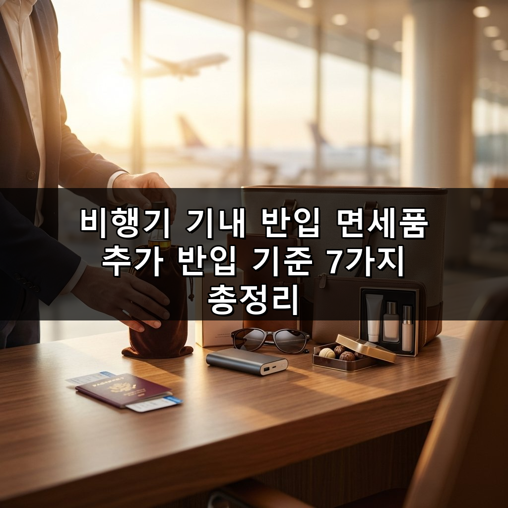 비행기 기내 반입 면세품 추가 반입 기준 7가지 총정리