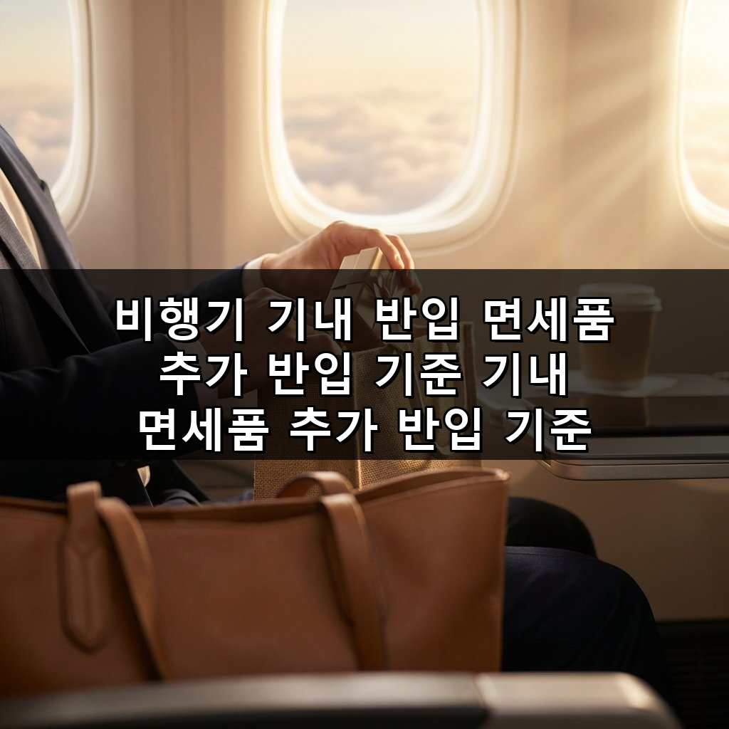 비행기 기내 반입 면세품 추가 반입 기준 7가지 총정리