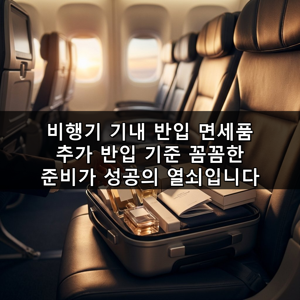 비행기 기내 반입 면세품 추가 반입 기준 7가지 총정리