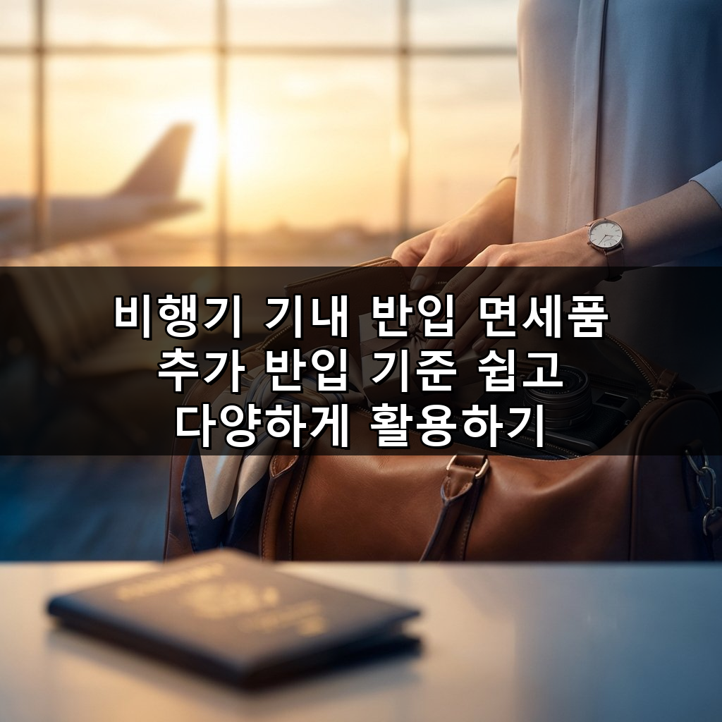 비행기 기내 반입 면세품 추가 반입 기준 7가지 총정리