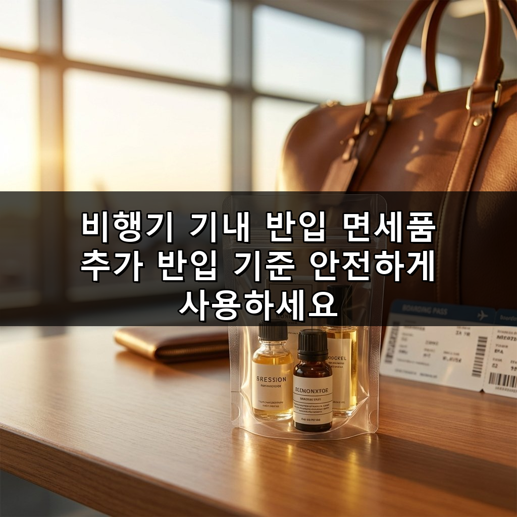 비행기 기내 반입 면세품 추가 반입 기준 7가지 총정리