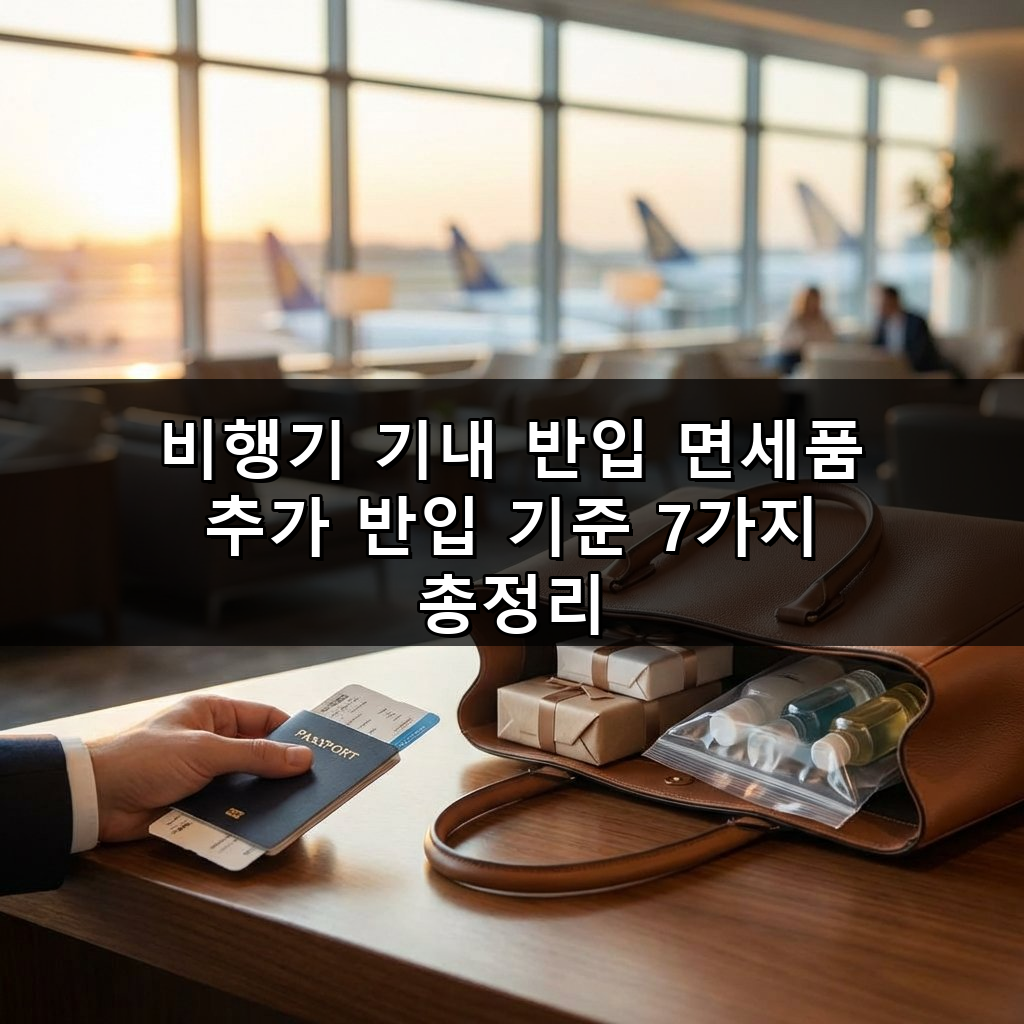 비행기 기내 반입 면세품 추가 반입 기준 7가지 총정리