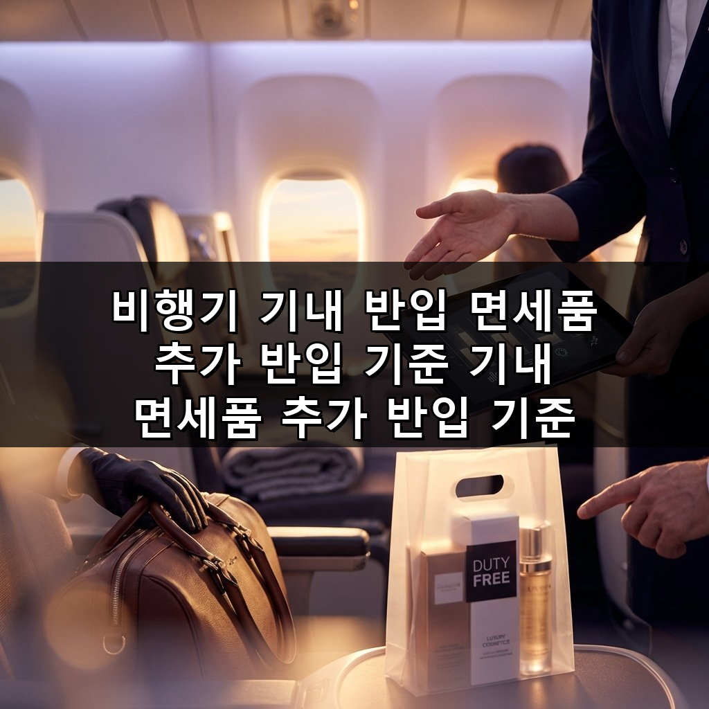 비행기 기내 반입 면세품 추가 반입 기준 7가지 총정리