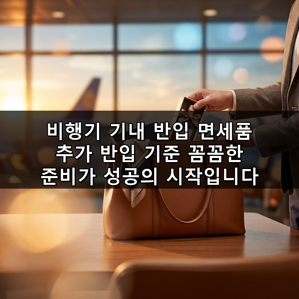 비행기 기내 반입 면세품 추가 반입 기준 7가지 총정리