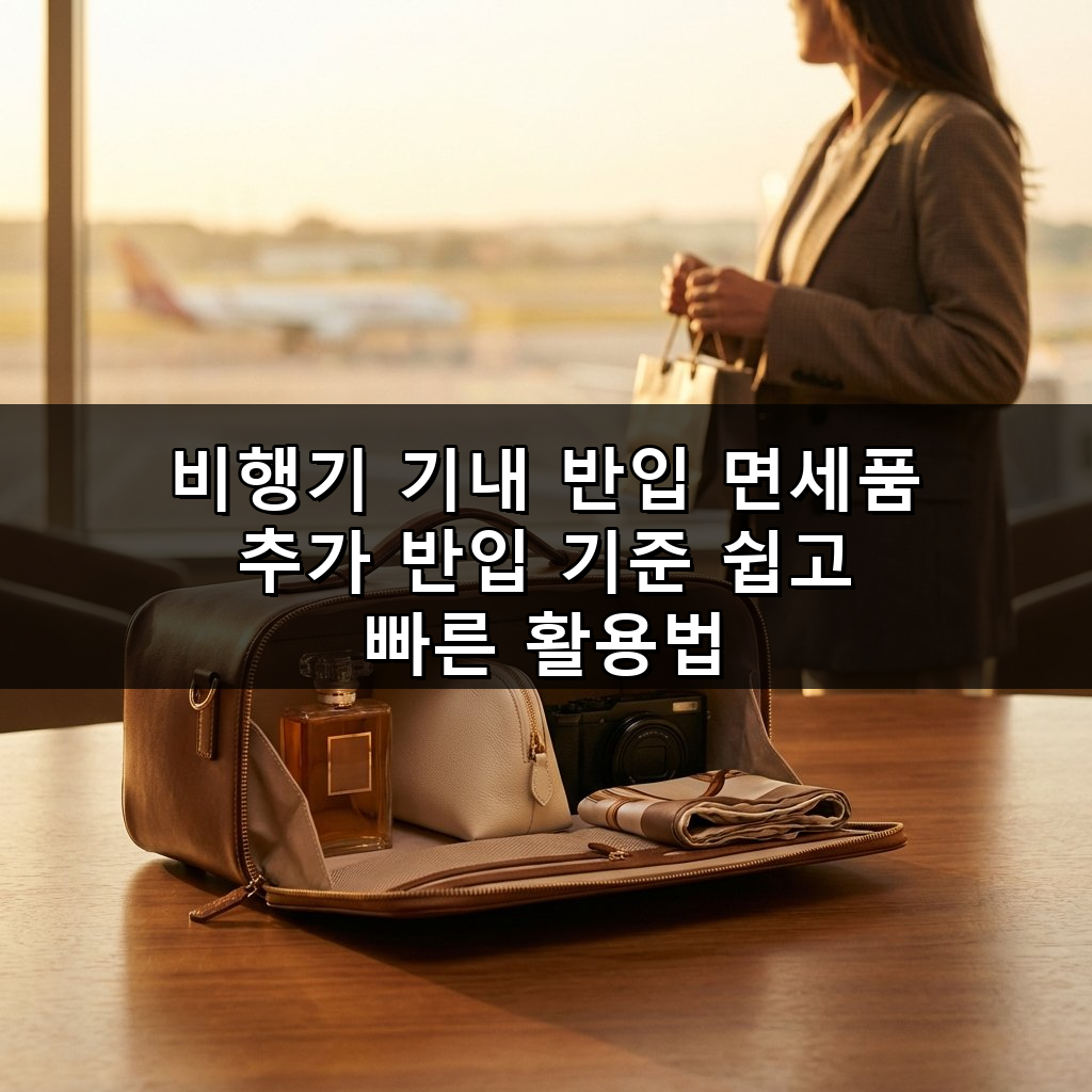 비행기 기내 반입 면세품 추가 반입 기준 7가지 총정리