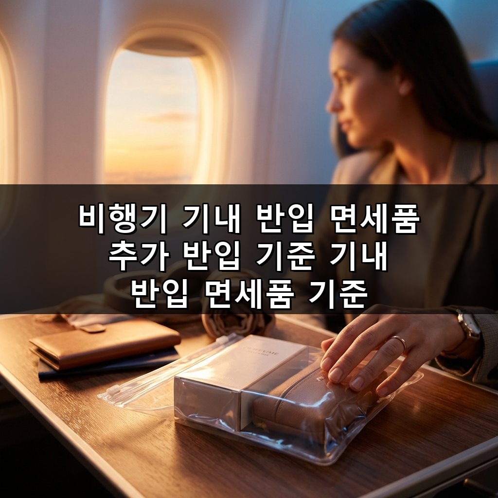 비행기 기내 반입 면세품 추가 반입 기준 5가지 총정리