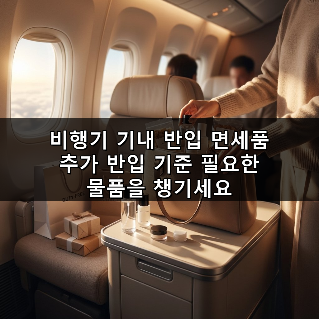 비행기 기내 반입 면세품 추가 반입 기준 5가지 총정리
