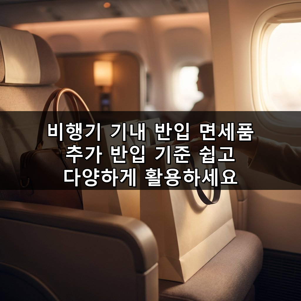 비행기 기내 반입 면세품 추가 반입 기준 5가지 총정리