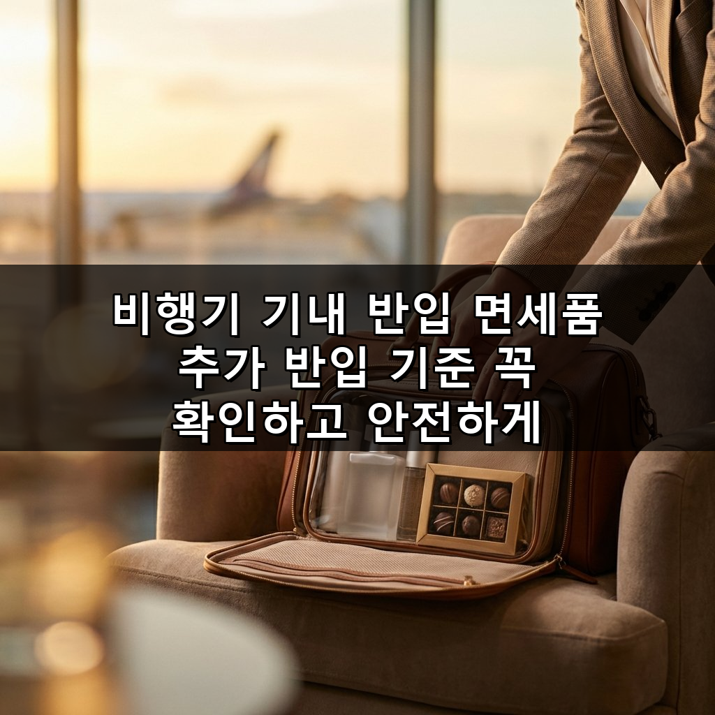 비행기 기내 반입 면세품 추가 반입 기준 5가지 총정리