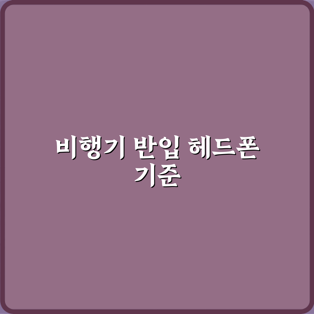 비행기 기내 반입 헤드폰 이어폰 반입 기준 꿀팁 공유할게요